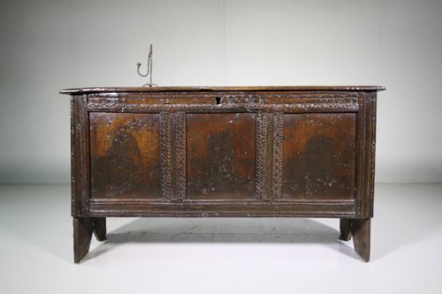 Honest Antique 17th Century English Period Oak Coffer