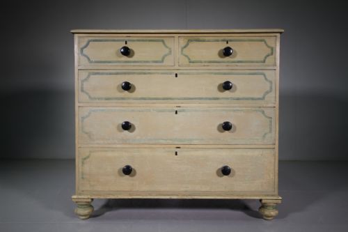 Beautiful Regency Original Painted Pine Antique Chest