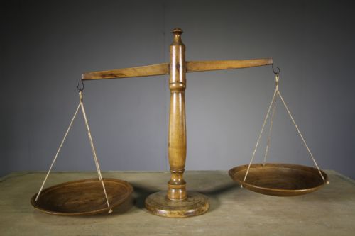 19th Century Antique Sycamore Dairy Scales