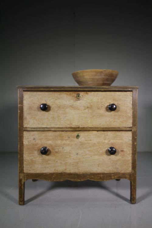 Georgian Original Painted Pine Antique Chest of Drawers