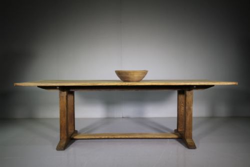 Edwardian Antique Oak Refectory Dining Table