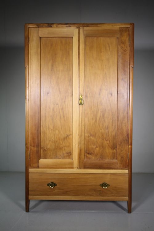 Heals Antique Pale Walnut Wardobe- Labelled