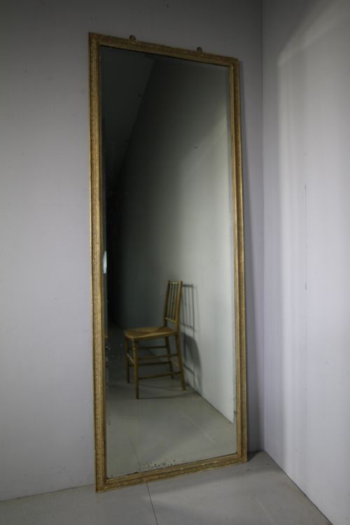 Large English 19th Century Antique Gilt Mirror
