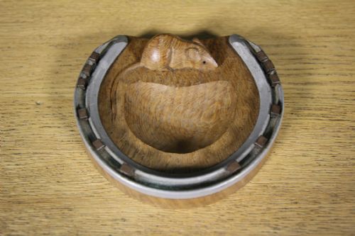 Original Mouseman 1940'S Horeshoe Tray