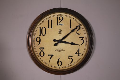 1920'S English Factory Wall Clock - All Working
