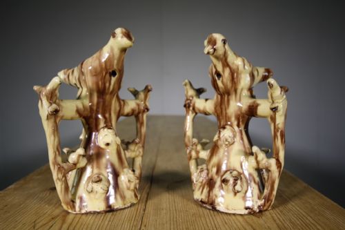 Pair of 19th Century Antique Halifax Whistling Birds