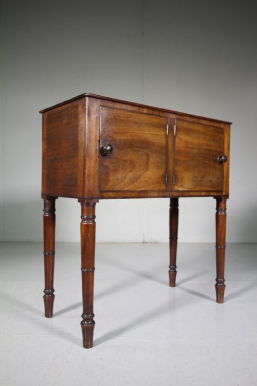 Rare English 19th Century Antique Double Bedside Cabinet