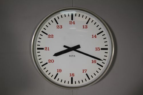 Large 1960'S General Post Office Wall Clock