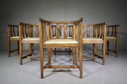 Set of Six 1930'S Oak Tub Chairs by Gordon Russell