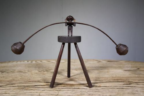 19th Century Equilibrist Antique Treen Balancing Toy