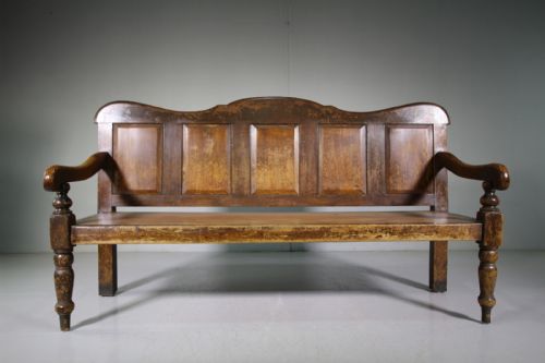 19th Century Antique Pine Tavern Settle Seat