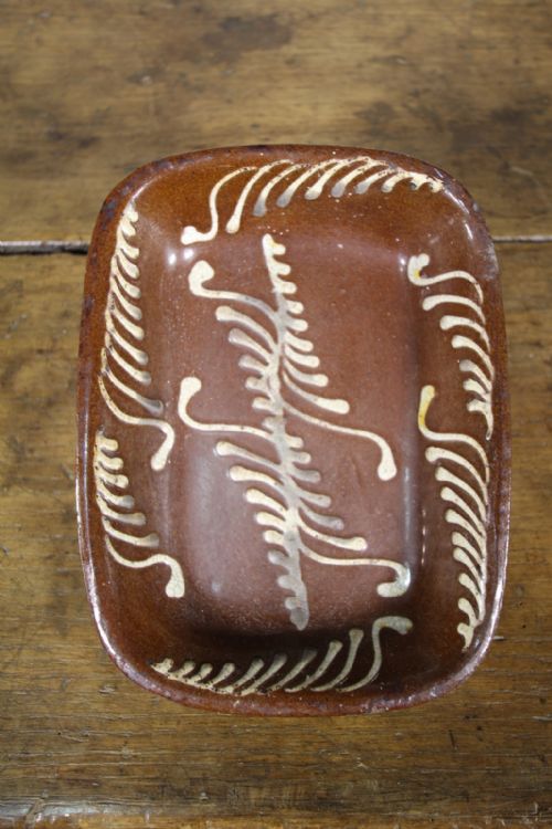 English 19th Century Antique Slipware Dish