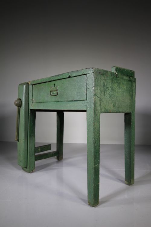 English 19th Century Antique Painted Pine Work Table