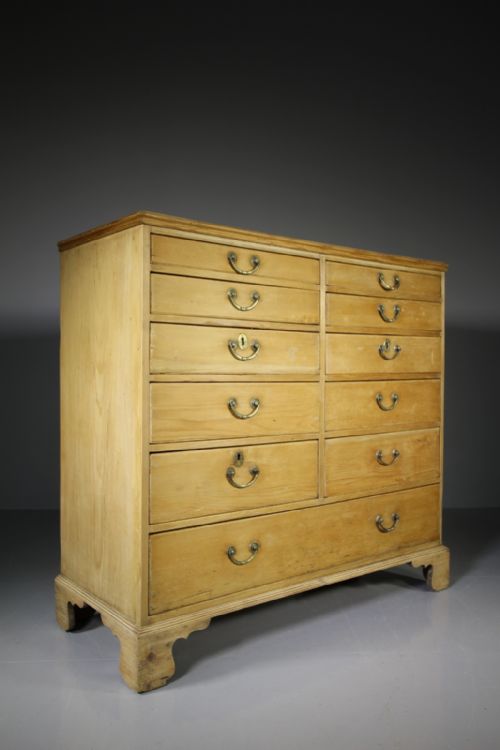 Regency Antique Pine Multi Drawer Chest