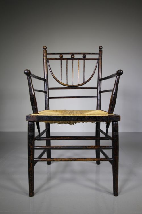 19th Century William Morris Antique Sussex Chair
