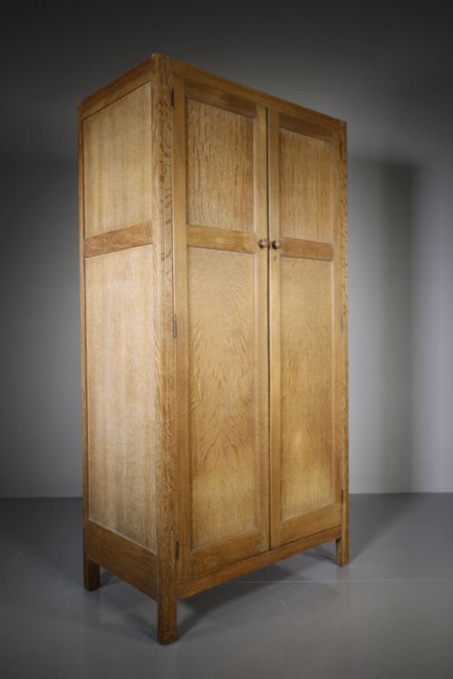1920'S Heals of London Oak Wardrobe