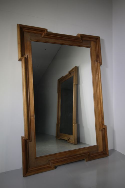 Huge 19th Century Antique Walnut Mirror