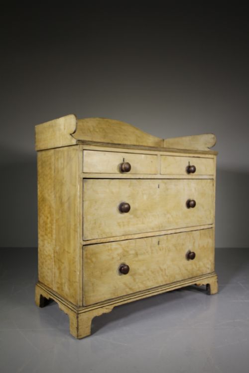 Regency Original Painted Pine Antique Chest of Drawers