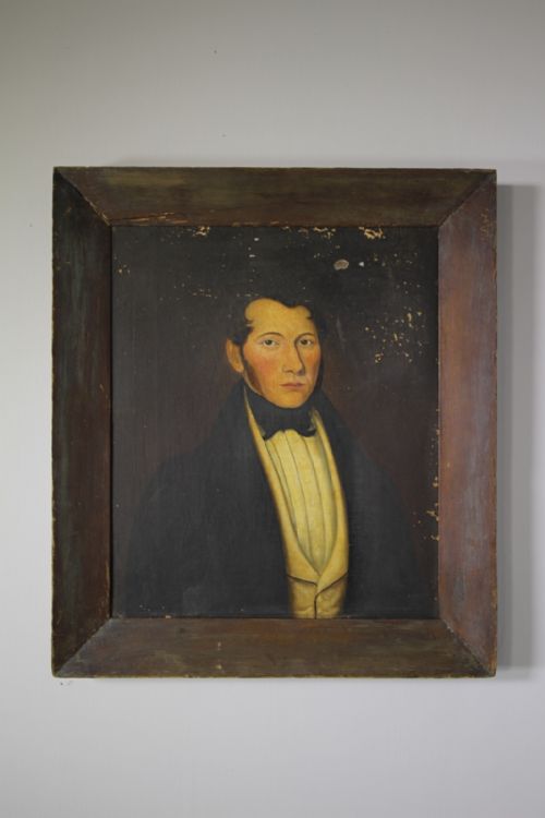 Large 19th Century Antique Portrait Oil Painting