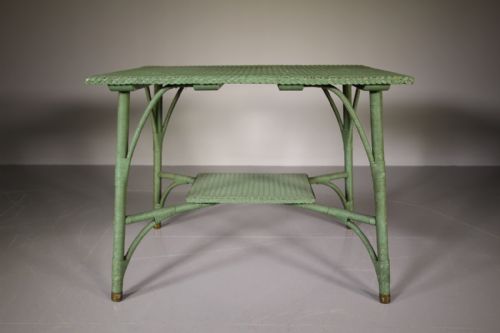 1930'S Original Green Lloyd Loom Table