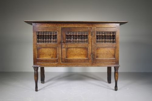 Rare 18th Century Welsh Antique Oak Food Cupboard