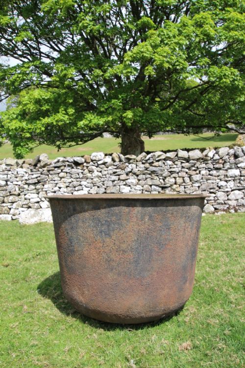 Massive 19th Century Antique Iron Planter