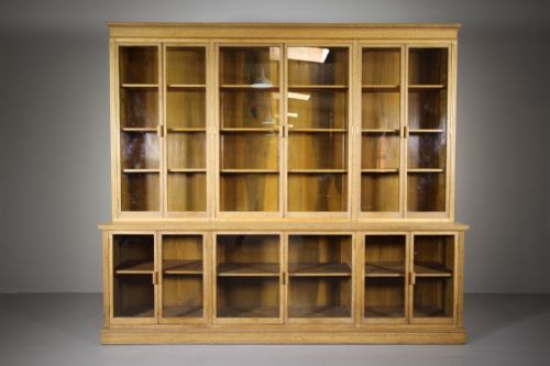 Large Edwardian Antique Oak Bookcase
