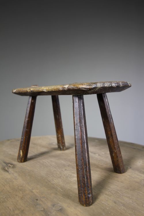 Georgian Antique Elm Country Stool