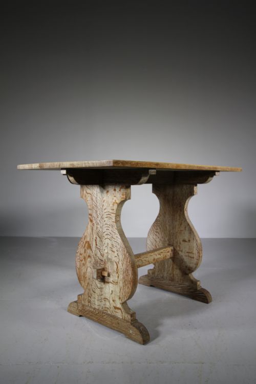 Heals Antique Oak Refectory Table - Labelled