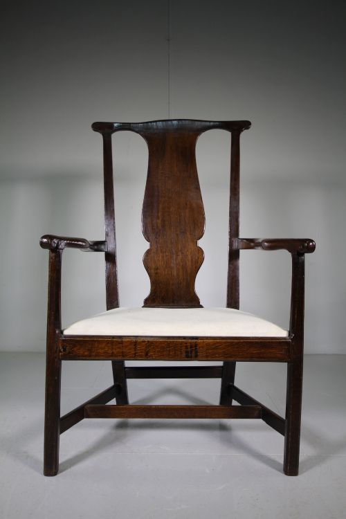 Large 18th Century Welsh Antique Oak Armchair