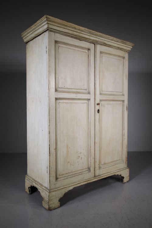 Georgian Original Painted Pine Antique Cupboard