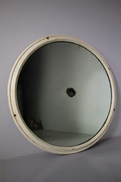 Circular Antique Ceiling Rose Mirror from Butchers Shop