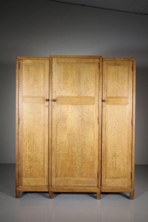 Heals of London Antique Oak Triple Wardrobe