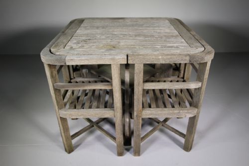 1930'S Heals of London Teak Garden Table & Chairs
