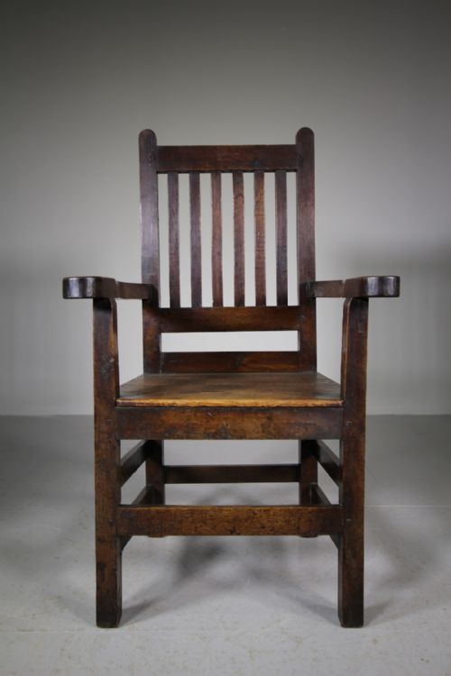 Georgian Welsh Antique Oak Armchair