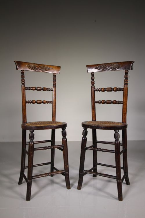 Pair of Regency Antique Correction Chairs