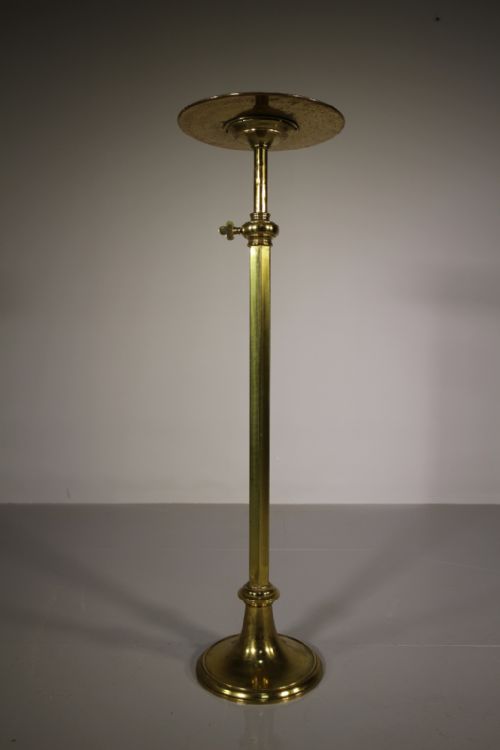 Tall Antique Brass Shop Fitting Display Stand