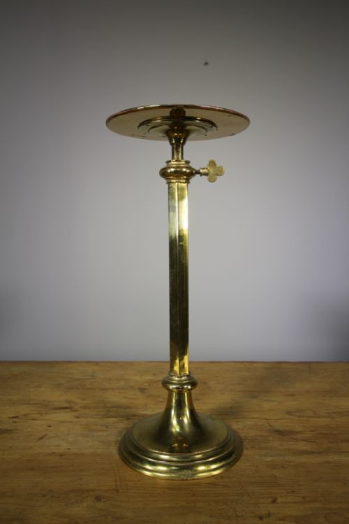 Edwardian Antique Brass Shop Fitting Stand - Adjustable
