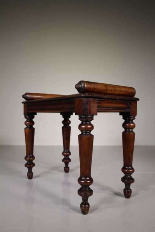 19th Century Antique Mahogany Hallway Seat