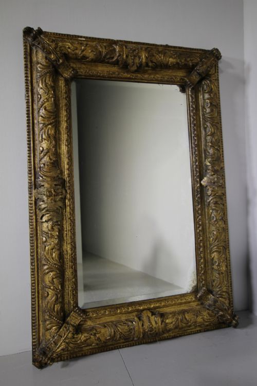 Beautiful Hand Carved & Gilt English Antique Mirror