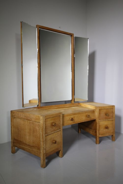 1920'S Heals Oak Dressing Table - Labelled