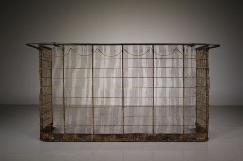 English 19th Century Antique Fire Guard with Nappy Rail