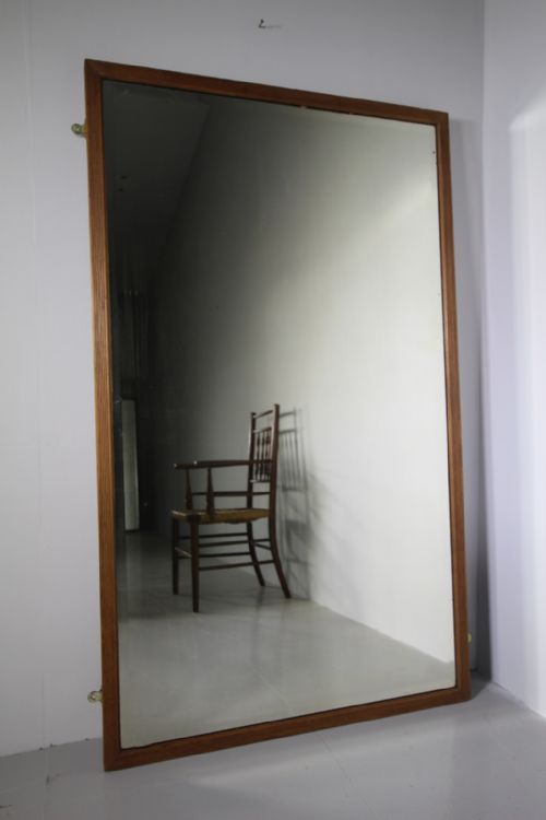 Large 19th Century Antique Walnut Wall Mirror