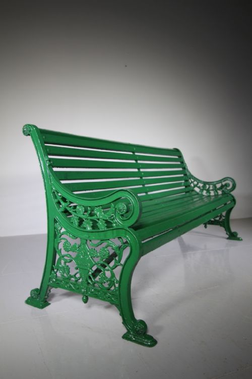 Edwardian Antique Cast Iron Garden Bench