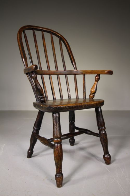 19th Century Antique Childs Windsor Armchair