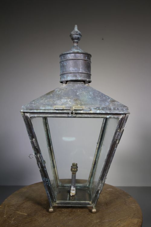 Large English 19th Century Antique Copper Lantern