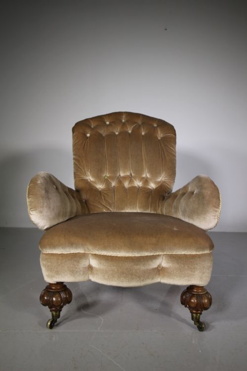 Shapely English 19th Century Antique Armchair