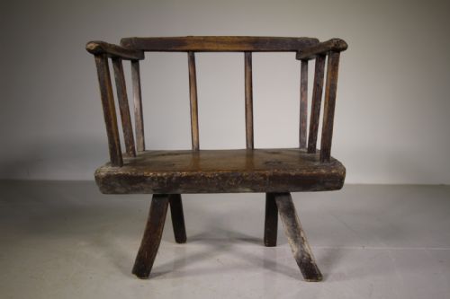 18th Century Welsh Primitive Antique Armchair