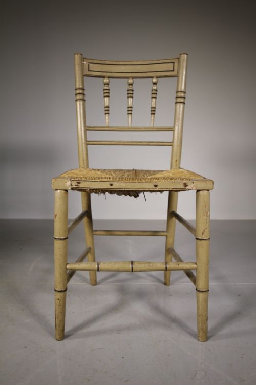 Original Painted Pine English Antique Side Chair