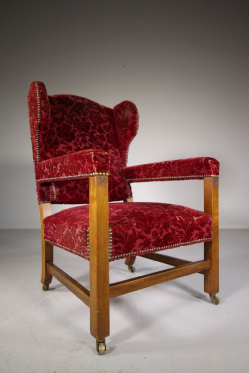 19th Century Antique Howard & Sons Library Armchair